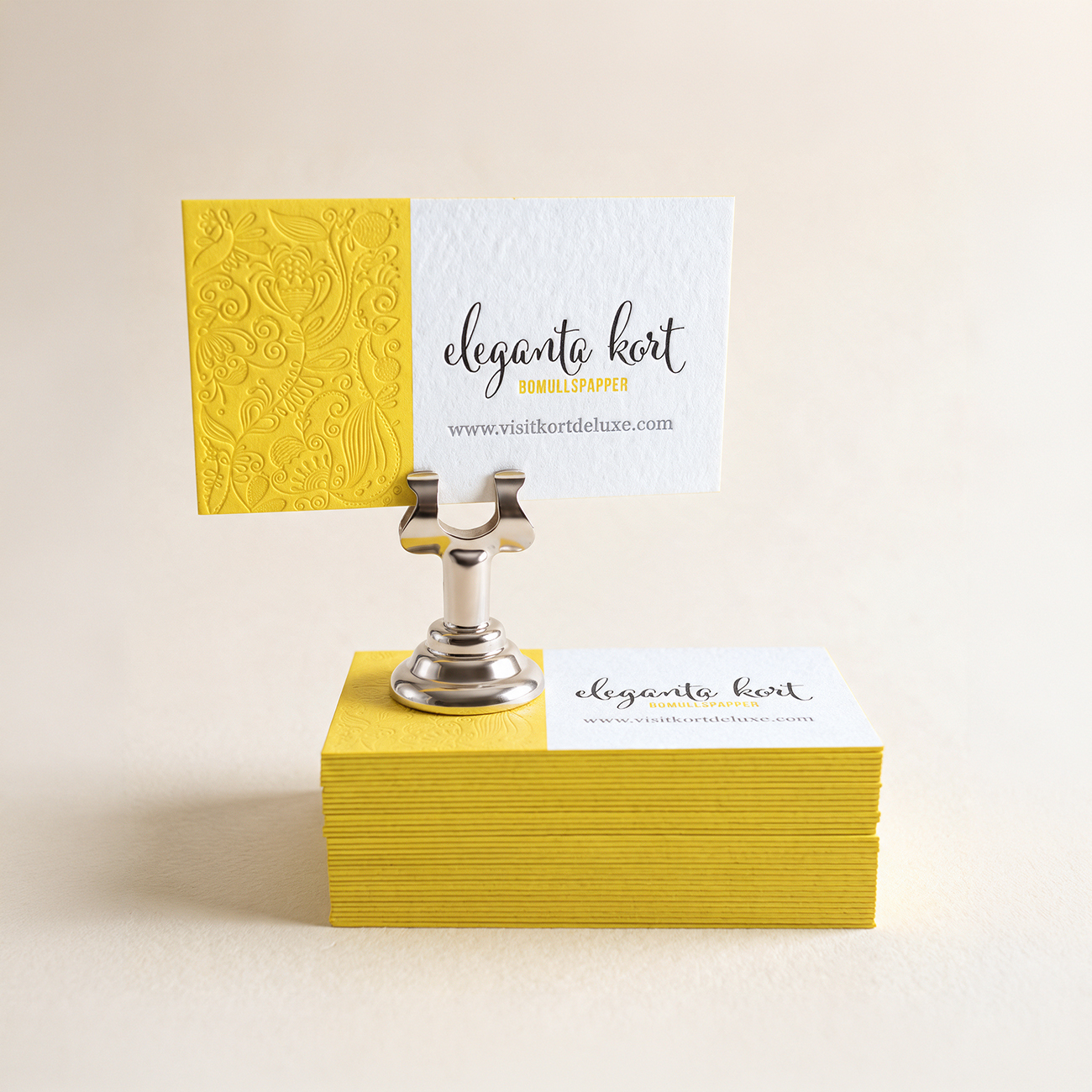boktryckta visitkort, visitkort letterpress