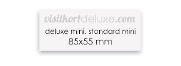 Visitkortsmall Deluxe och Standard mini