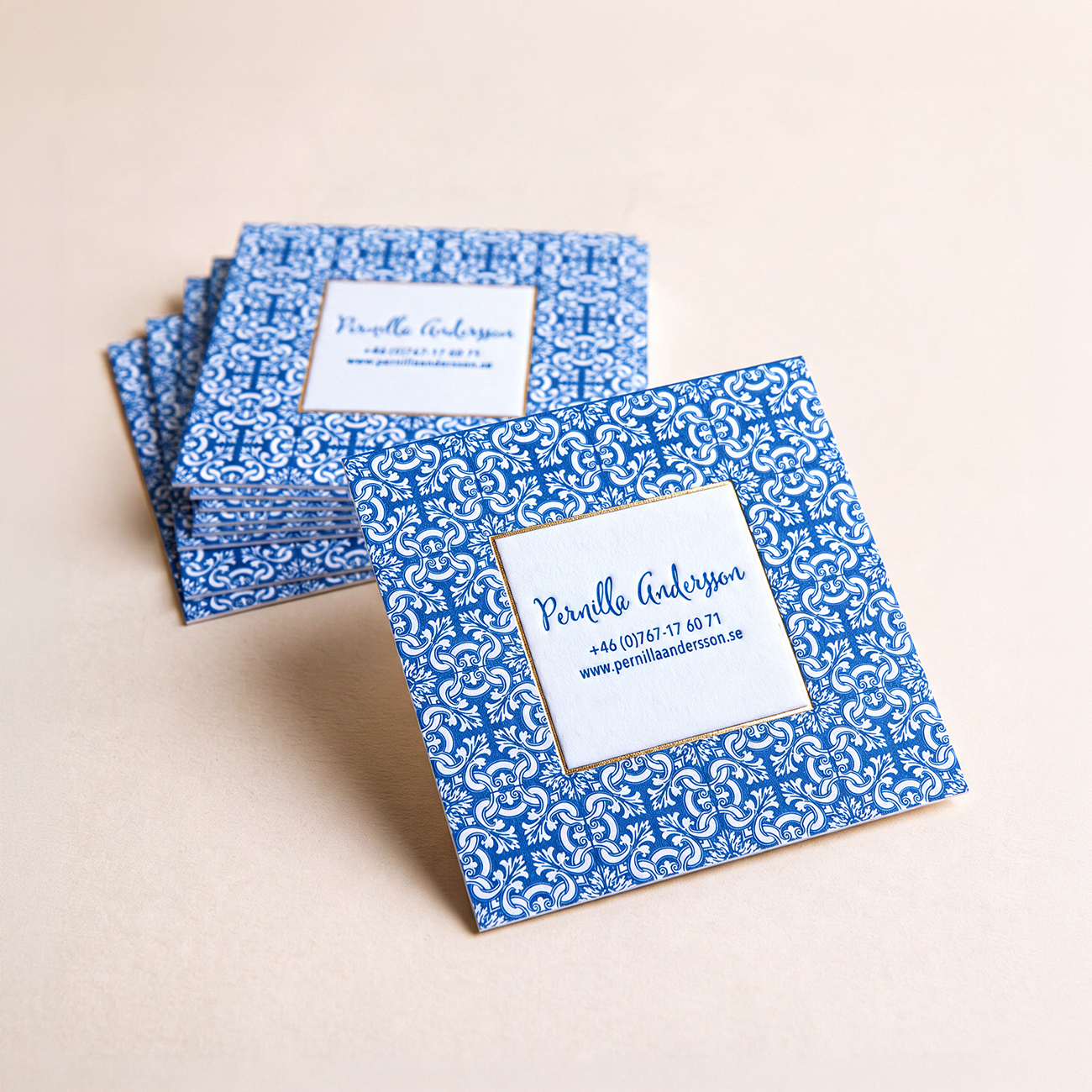 boktryckta visitkort, visitkort letterpress