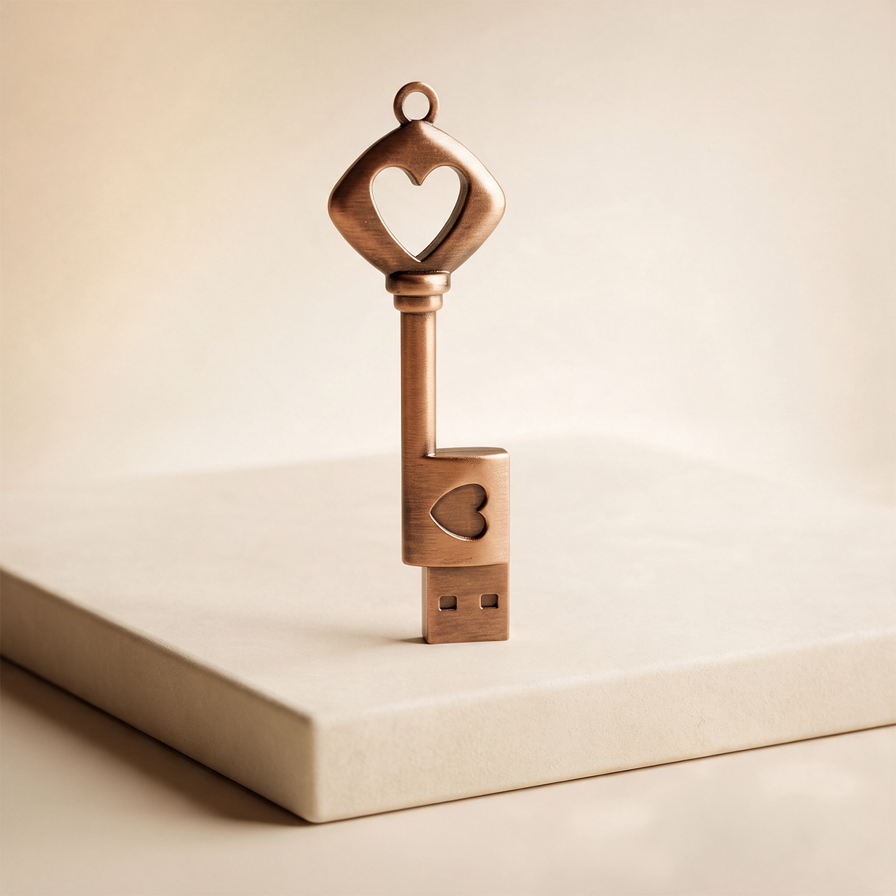 usb-minne i metall i form av vintage nyckel