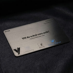 visitkort, vip- och medlemskort i metall antracit