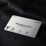 visitkort, vip- och medlemskort i metall silver