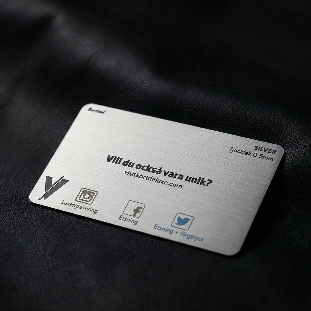 visitkort, vip- och medlemskort i metall silver visitkort, vip- och medlemskort i metall silver