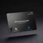 visitkort, vip- och medlemskort i metall svart plätering