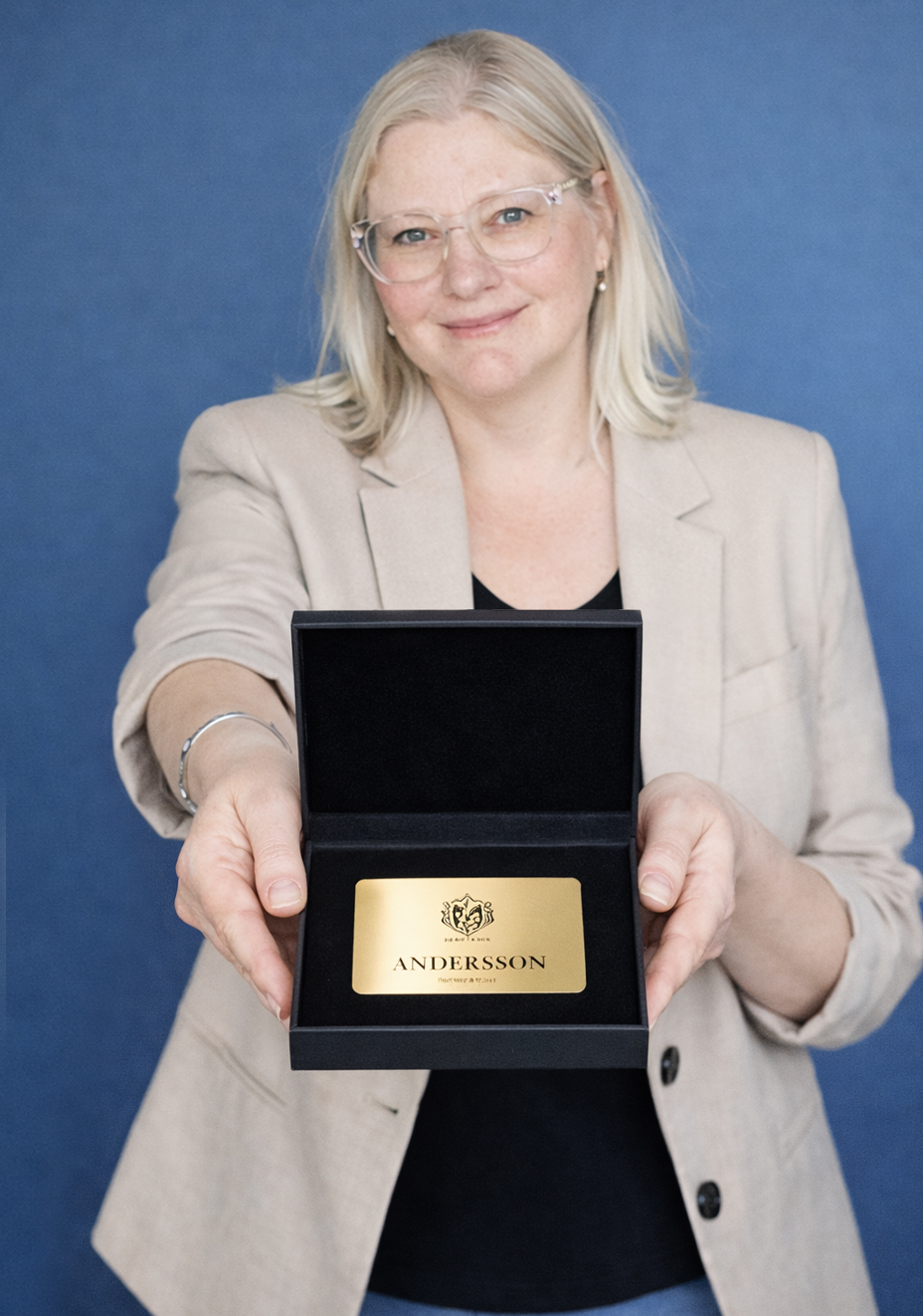 Pernilla, CEO på visitkortdeluxe.com