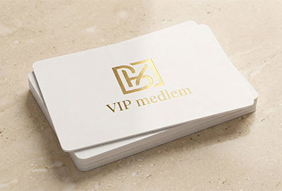 VIPkort i plast med tryck