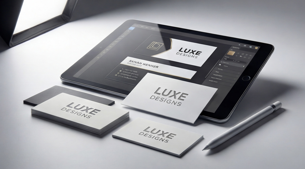 Designprocess och designtjänster visitkort