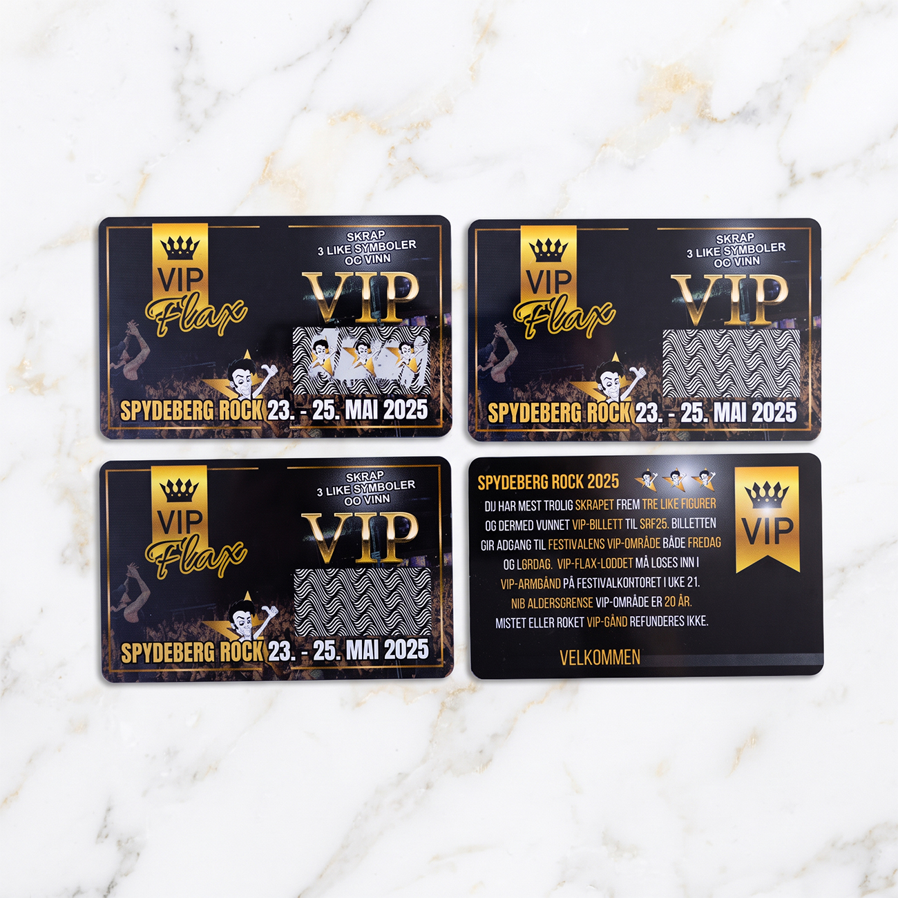 VIP-kort i plast med skrapyta